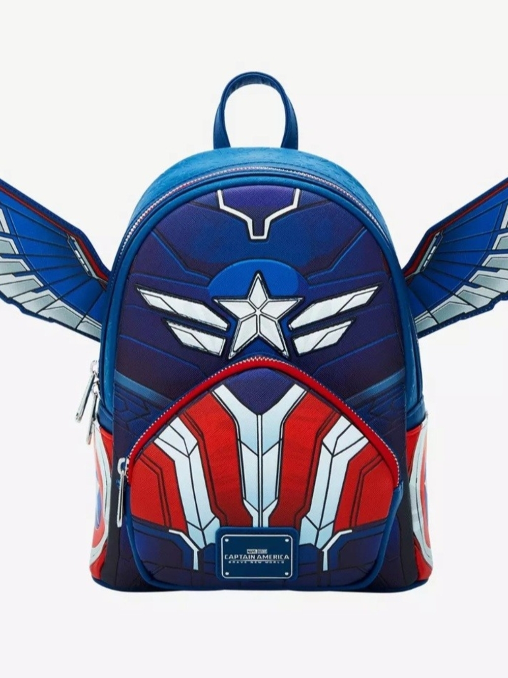 Loungefly Captain America Blue and Red Winged Mini Backpack